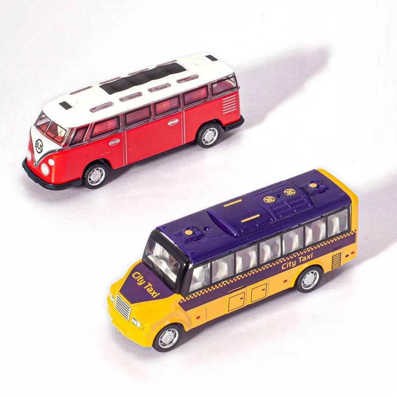 ألعاب موديل حافلة مدرسية من سبيكة PVC ، زينات سيارة معدنية ذات طابقين ، مركبة قابلة للسحب ، ألعاب ديكورية للأطفال ، هدية ، 10 روض #3