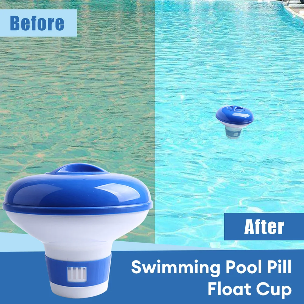 Dispensador automático de cloro para limpieza de piscinas al aire libre, Mini tableta flotante, 1 unidad