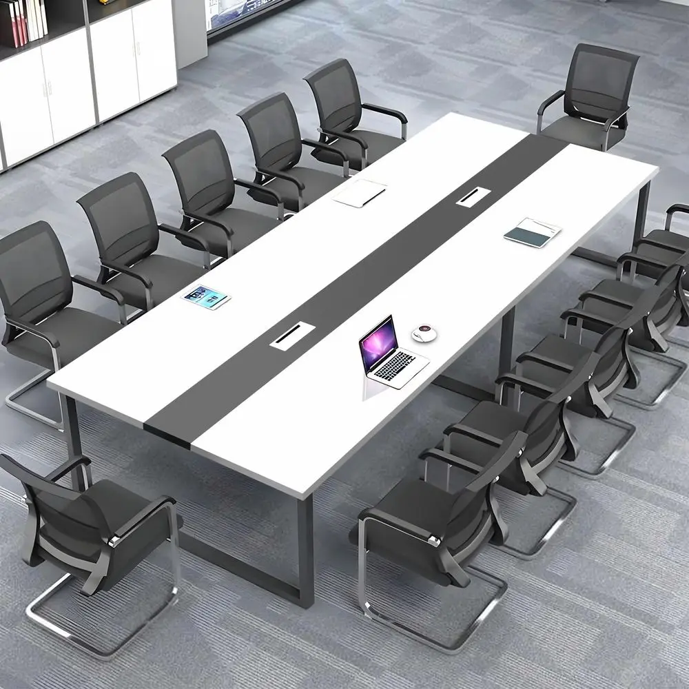 

Conference Table Modern Office Meeting Table with Metal Frame, Durable ScratchResistant Top, Multiple Sizes amp Colors, Trainin