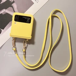 Crossbody Lanyard Hinger Phone case For Samsung Galaxy Z Flip 3 4 5 6 7 flip6 zflip7 7FE Cover