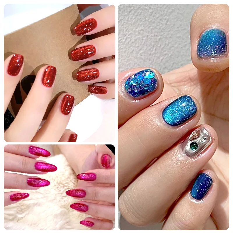 7ml Mtssii Magic Reflective Cat Magnetic Gel Sparkling Rainbow Color Gel Nail Polish Varnish Semi Permanent Art UV/LED Gel