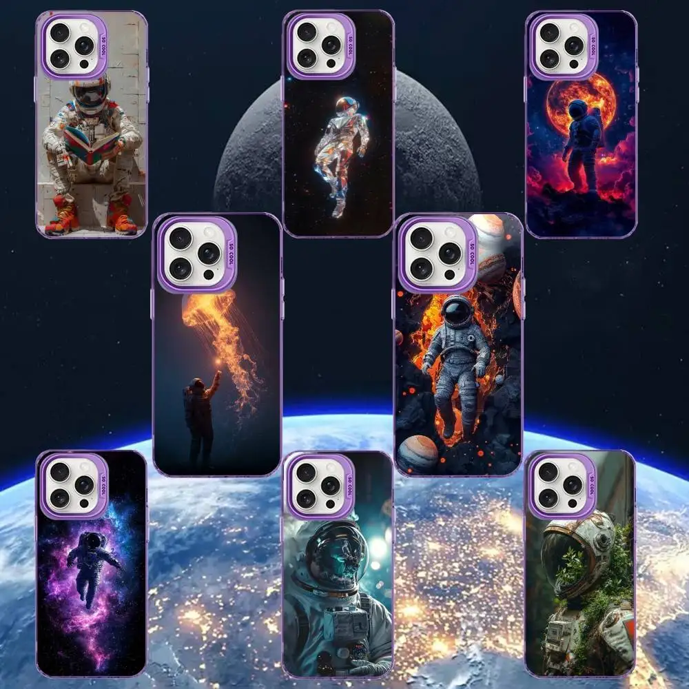 

s-spacerobot Phone Case For iPhone 16,15,14,13,12,11,Mini,Pro,MAX Purple Matte Shockproof Cover