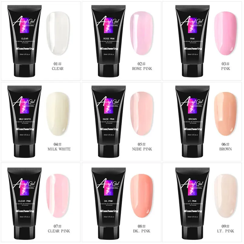30ml Nail Extension Gel Nail Build Poly Nail Acrylic Gel UV LED Quick Extension of Crystal Model Painless Crystal Gel