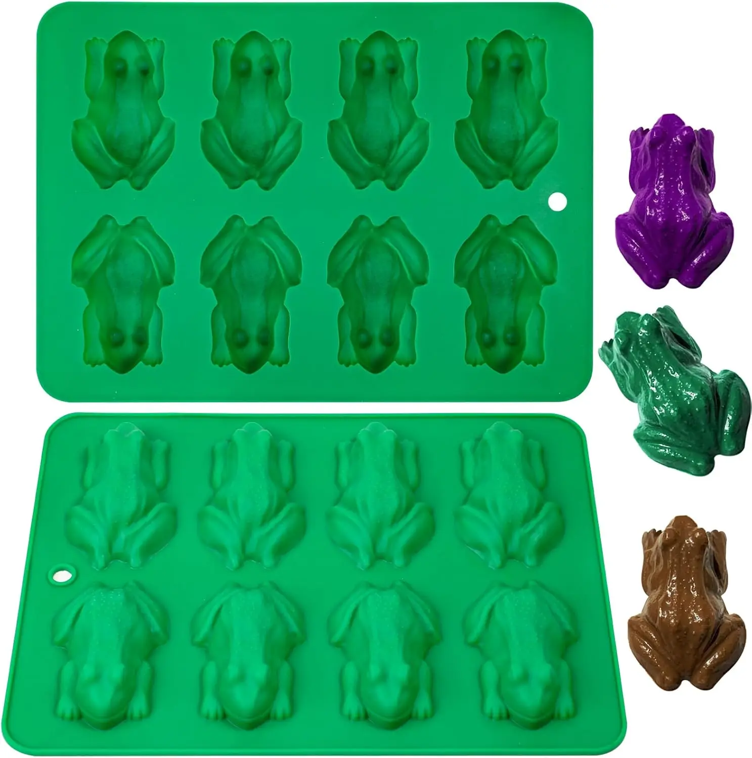 

Chocolate Frog Candy Mold 2 Pack Silicone Molds for Passover Frog Jello Plaster Epoxy Resin Crayons, Gelatin, Cake Decoration