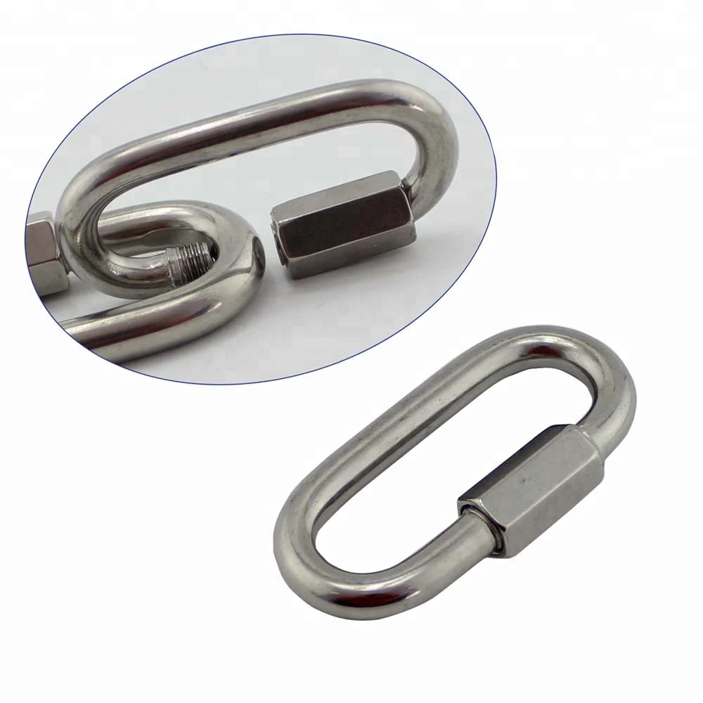 5 Pieces Carabiner Quick Link Lock Ring Hook Spring Loaded Gate Snap M5 M6 M7 M8 For Hammock Camping