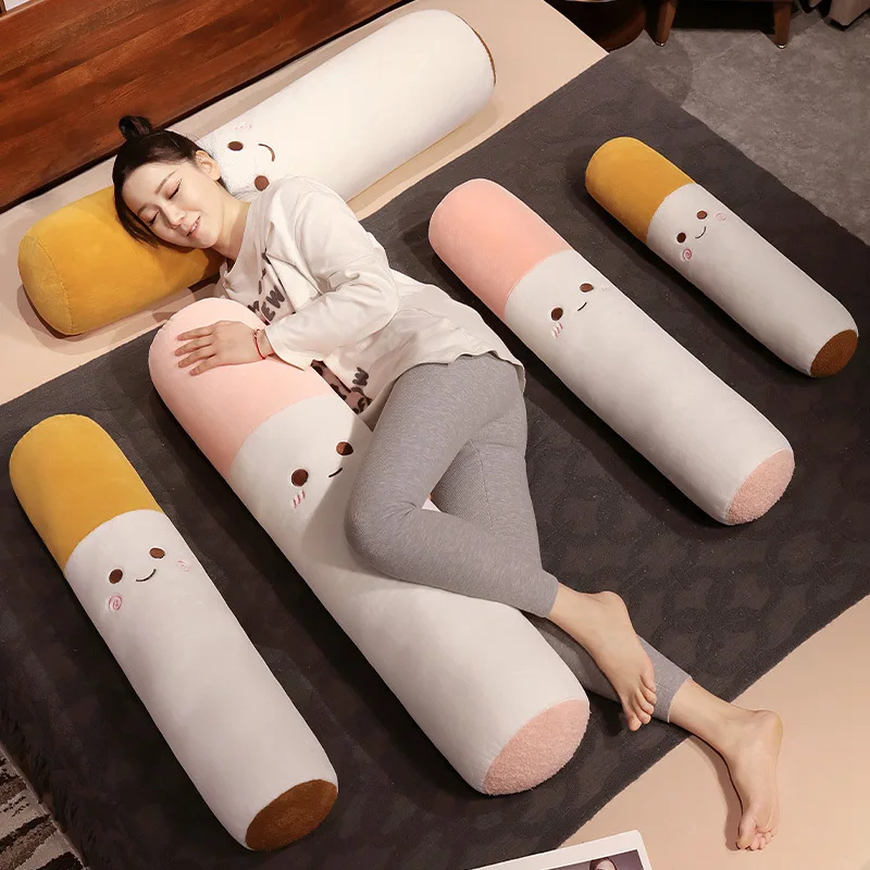 Funny Smoking Cylindrical Sleeping Cigarette Pillow Smulation Plush Toys Fashion Boyfriend Birthday Gift Cushion
