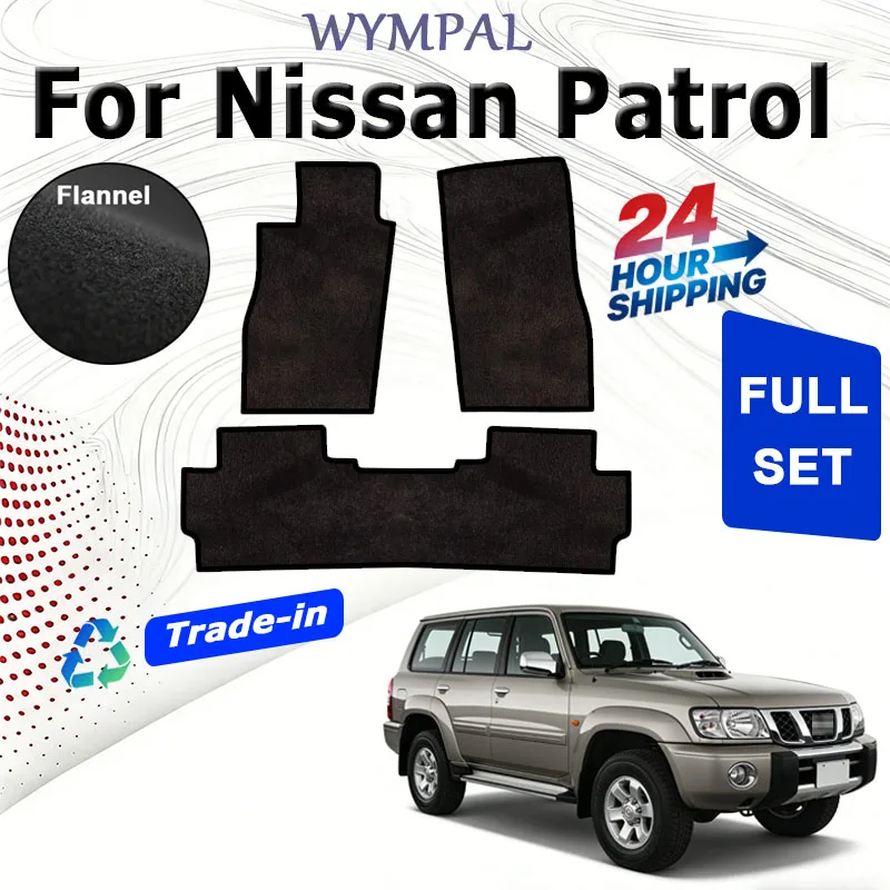 

Nylon Suede Car Floor Mat For Nissan Patrol Y61 Safari 1998~2014 2000 LWB Rugs Panel Footpads Carpet Cover Anti-slip Foot Pads