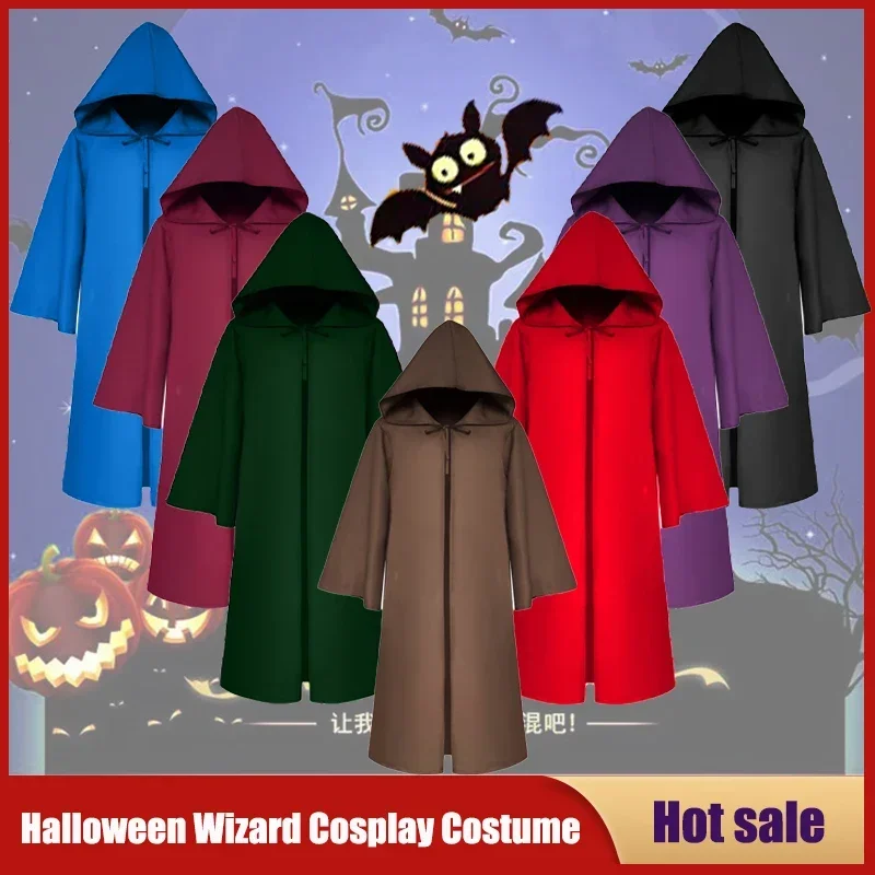 

SN66 Halloween Wizard Cosplay Costume Plague Steampunk Doctor Mask Monk Hooded Robes Cloak Carnival Masquerade Adult Kids UniW &