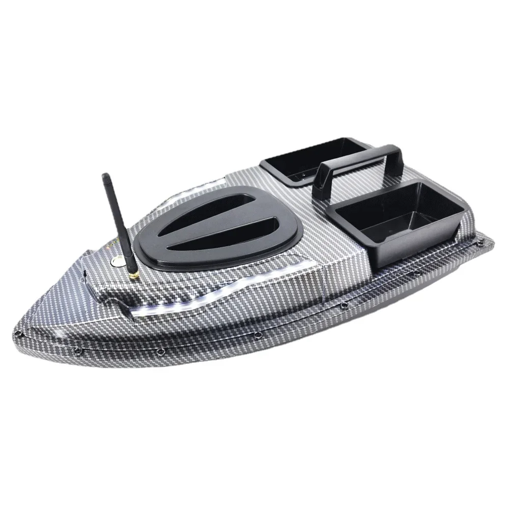 40 Points GPS RC Fishing Bait Boat 500M Auto Return Boat With Dual Hoppers And Cool Turning Light , V010 Upgraded Version