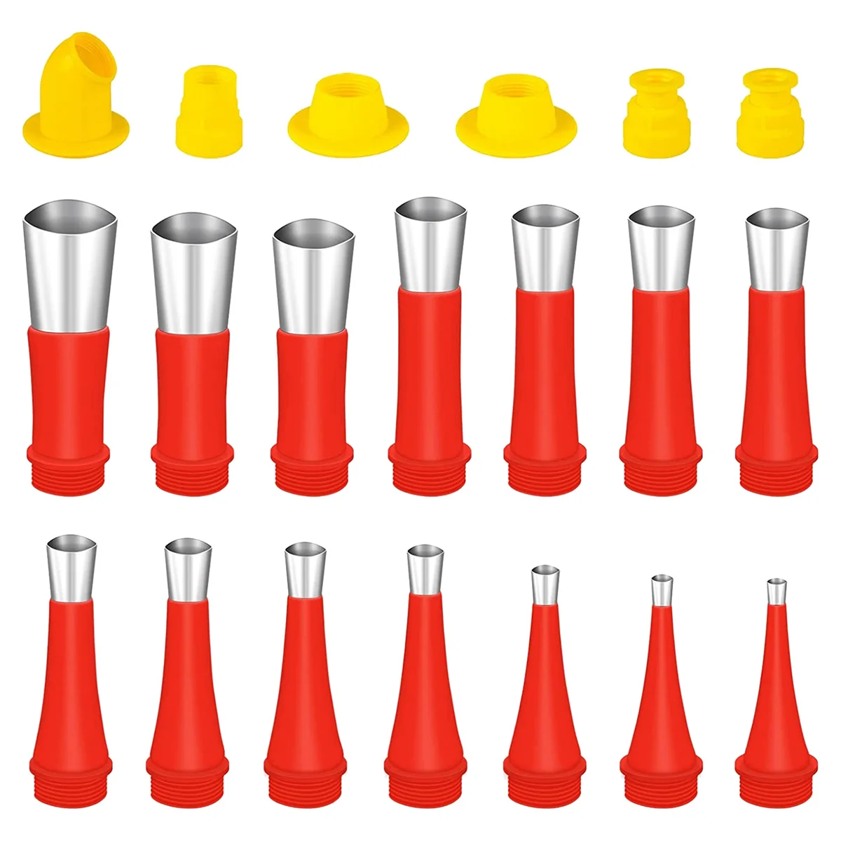 20 Pcs Caulking Nozzle, Reusable Stainless Steel Silicone Caulking Finisher Set, Caulking Tool Kit Caulking Tips Set