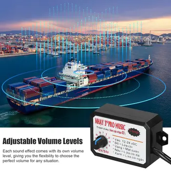 12tónový ovladač klaksonu pro auto, elektrický reproduktor s klaksonem a světlem 12-24V pro auto, nákladní automobil, námořní loď 10 nejlepší prodej klakson auta Dukes of Hazzard - №5