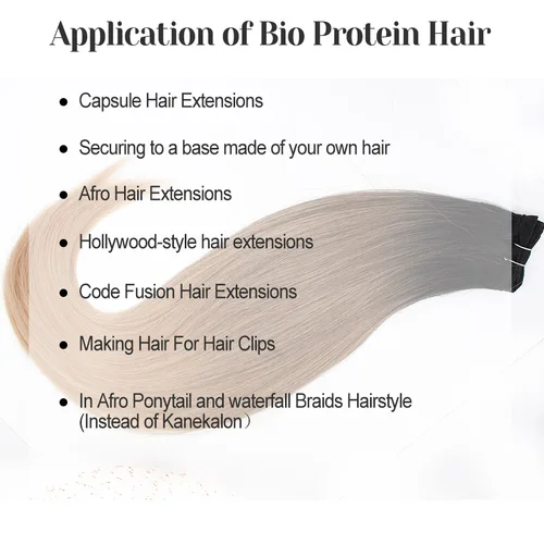 Imagen 2 del producto Extensiones de cabello sintético liso biológico, fibra resistente al calor, ombré falso, marrón, Rubio, mechones de pelo de cola de caballo súper larga, 26 "", 200g