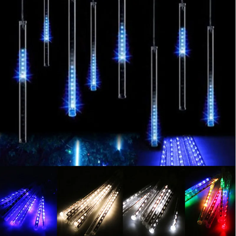 Ao ar livre led luzes da chuva de meteoros caindo chuva gota luz da corda de fadas à prova dwaterproof água para festa natal jardim decorações do feriado