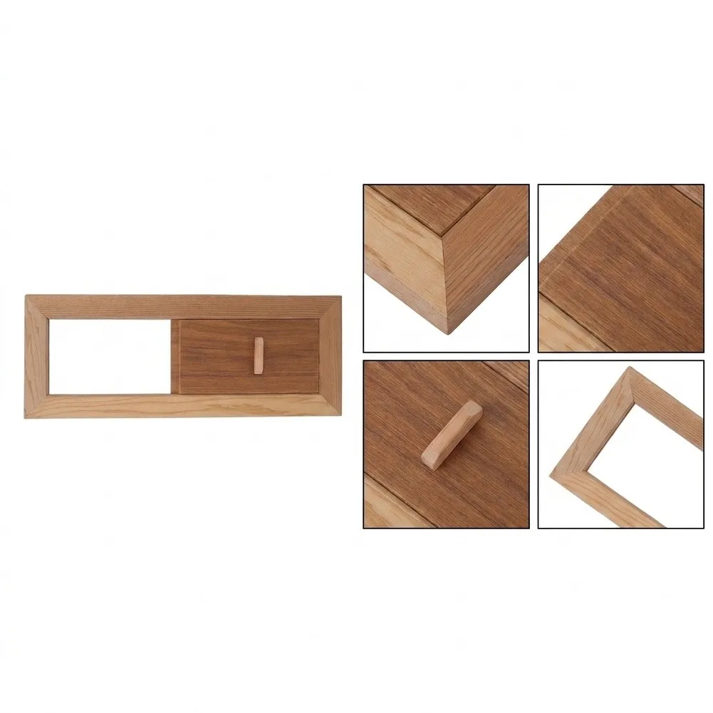 Wooden Sauna Vent Panel with Functional Air Gap Adjustment for Balanced Ventilation in Heated Sauna Environments