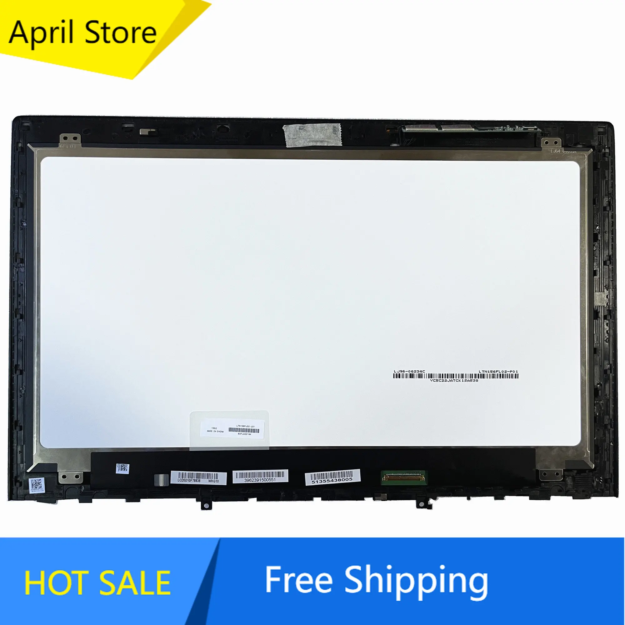 LTN156FL02-L01 15.6 ''4K LED หน้าจอ LCD Digitizer Assembly สำหรับ Lenovo Y50-70 PN: 5D10F78838กรอบ