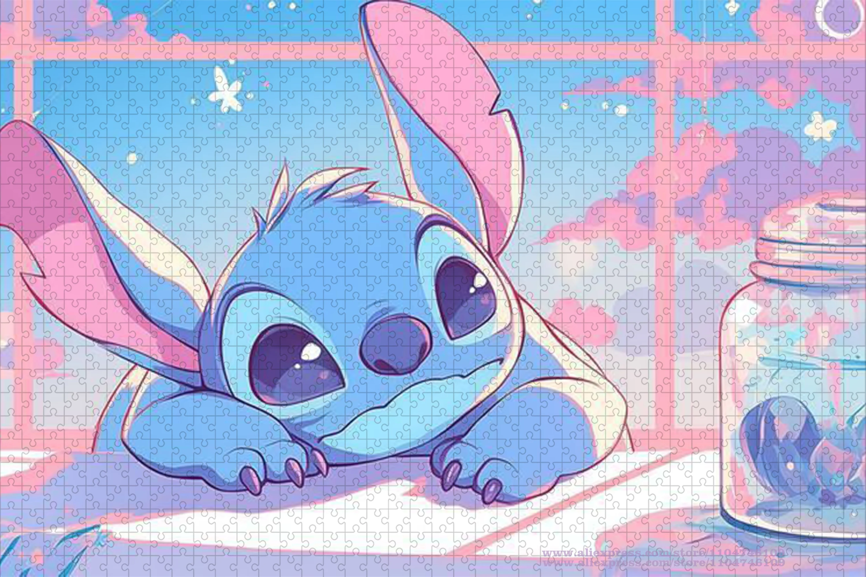 شخصيات لطيفة ليلو وستيتش لغز بانوراما 108/200/300/500/1000/1500 قطعة ألغاز الذكاء للأطفال ديكور المنزل