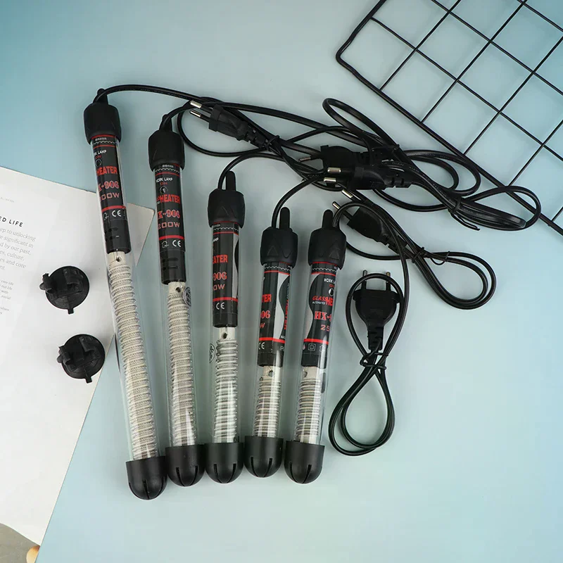 

EU Plug Adjustable Temperature Thermostat Heater Rod Glass Aquarium Heater 25-300W Submersible Fish Tank Water Heating Rod