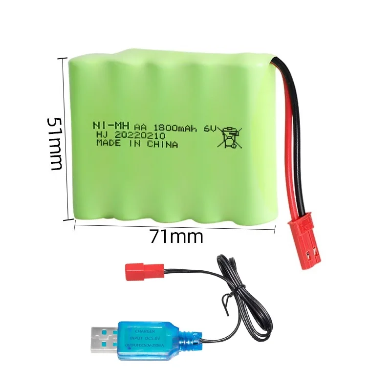 6v 1800mAh NiMH battery SM/JST/ Tamiya/6V USB for R/C toys stunt cars R/C truck R/C boat R/C tank remote controlled vehicle