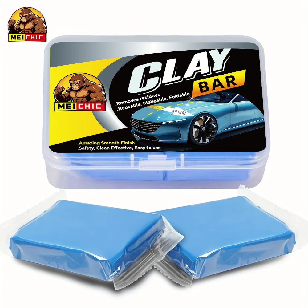 Hochwertige Auto-Detailing Reinigungsknete 2 Stück 50g/Set Kratzfreie Reinigungsknete mit Adsorption für Auto LKW Yacht Glas