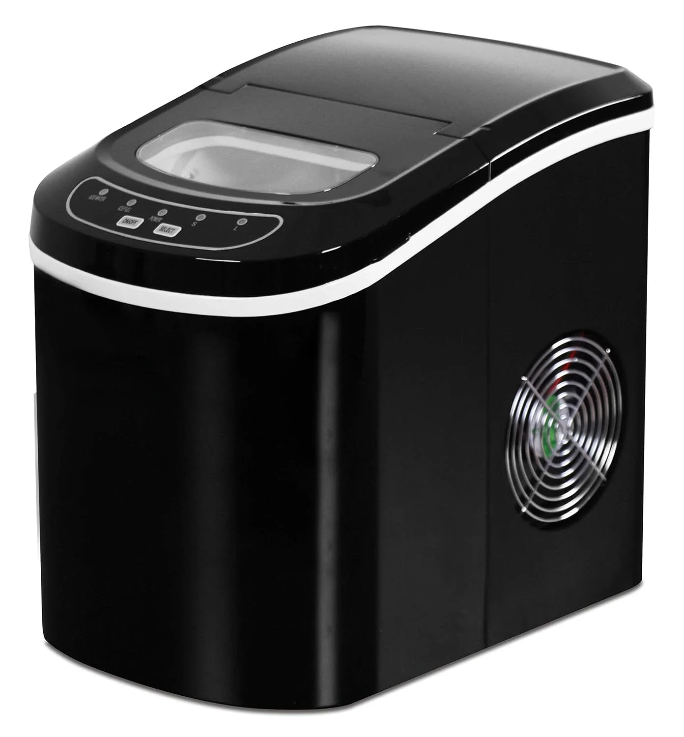 Large Red Compact Ice Maker Machine EFIC102-RED, Medium Size-Quality Ice Making Capability, Convenient for Home or Office, Styli