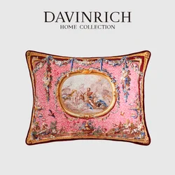 DAVINRICH European Court Ancient Art Cushion Covers Vintage Revival Design Medieval Baroque Decorative Square Accent Pillow Case