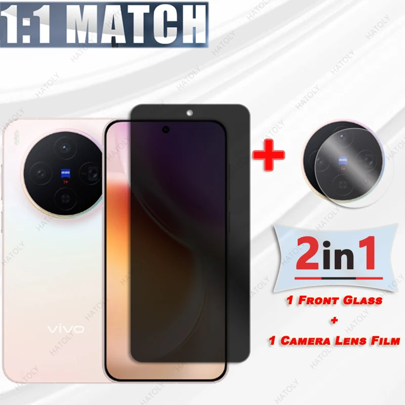 

For vivo X300 Glass Privacy Screen Protector For vivo X300 5G Anti-spy Glass Camera Len Protector Anti Glare Glass For vivo X300