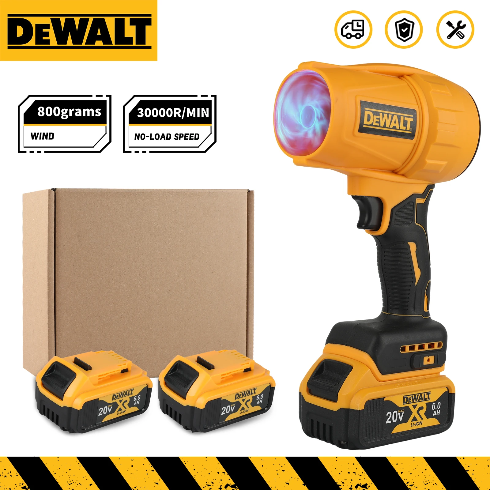 DEWALT electric cordless blade blower 20V battery vacuum cleaner, electric handheld garden cleaning blower.D317