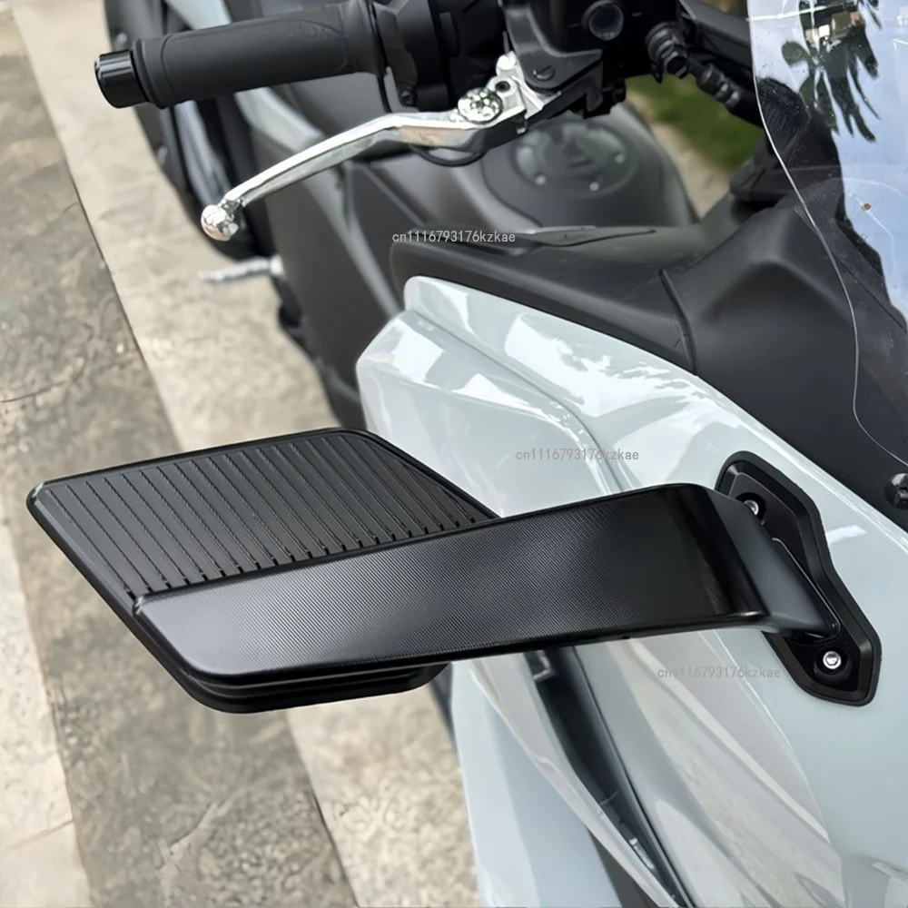 For Yamaha TMAX560 Motorcycle Blade Winglet Rearview Mirror, Rizoma Style Anti-Glare Aluminum Side Mirror