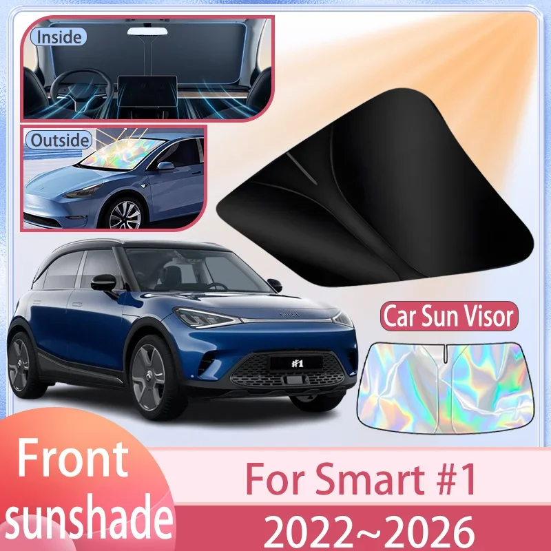 

Автомобильный солнцезащитный козырек для Smart # 1 2022 ~ 2022 лобовое стекло, солнцезащитный козырек, защита от ультрафиолета, аксессуары