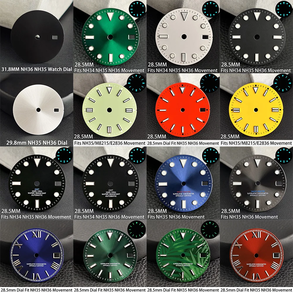 Watch Dial Custom Sterile 28.5Mm - Hochwertiges NH35-Zifferblatt, individuelles Zifferblatt, 28,5 mm