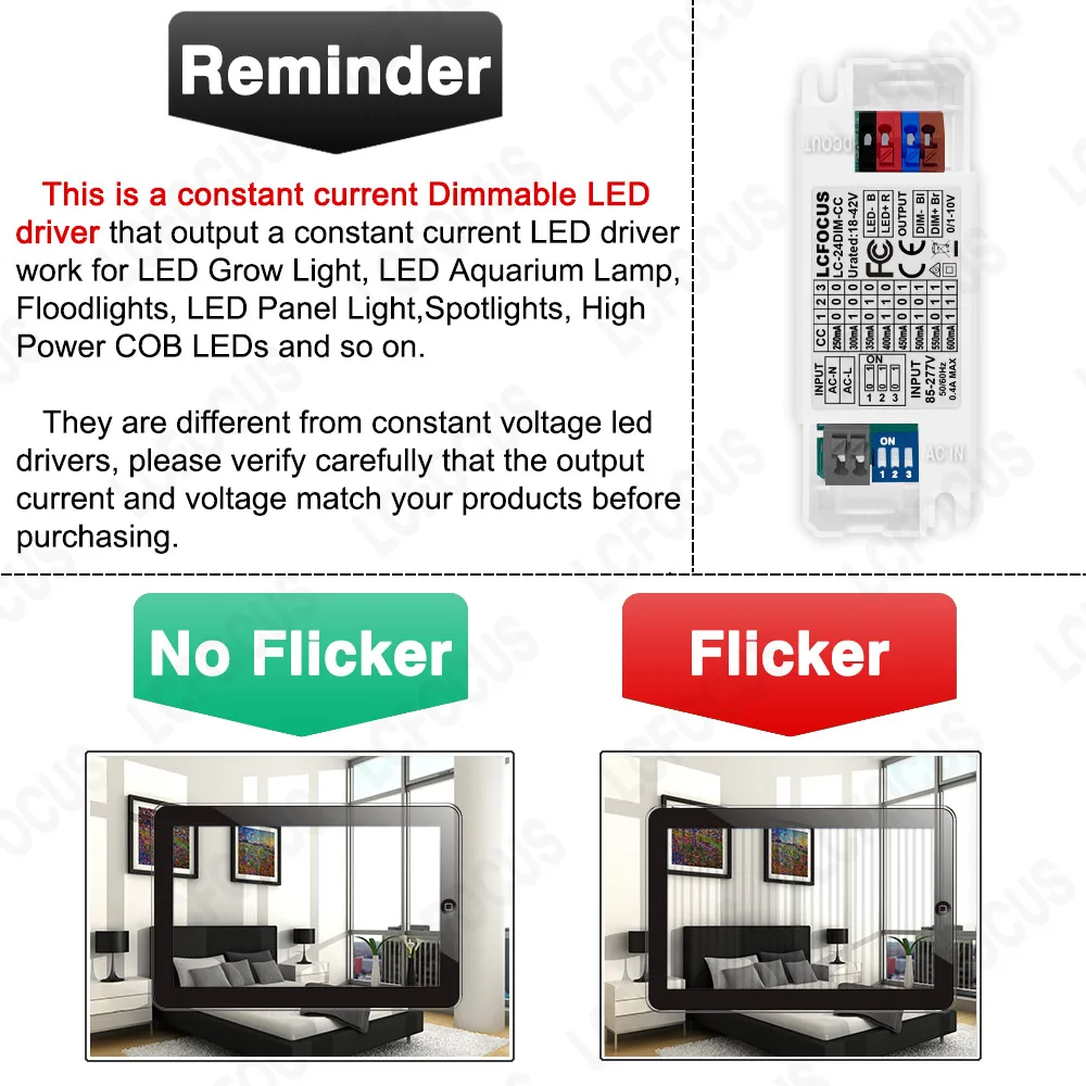 0-10V Dimmable LED Driver 1W 3W 5W 10W 20W 30W 50W Lighting Transformers 300mA 450mA 600mA 900mA 1200mA 1500mA Power Supply