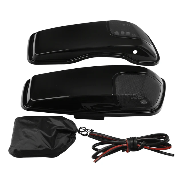 Pokrywy sakw z wycięciami na głośniki 5" x 7" do motocykli Harley Touring Electra Street Glide Road King Ultra-Classic 2014-2023