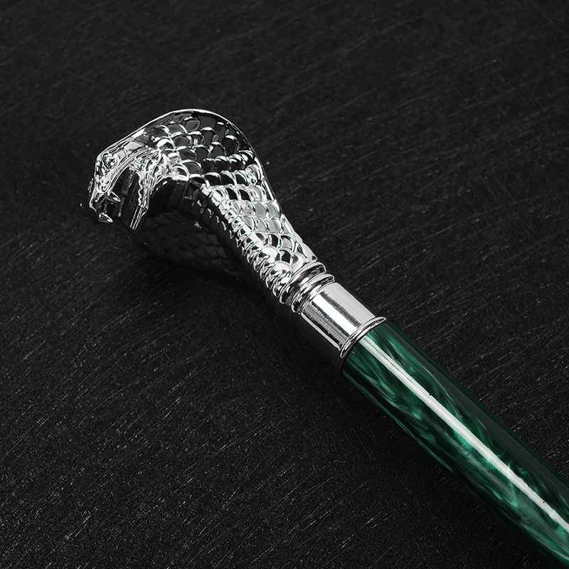 Luxury Retro Long Umbrella with Snake Head Handle UV Protection Sunny Business Parasol for Men And Women Gift Box Included