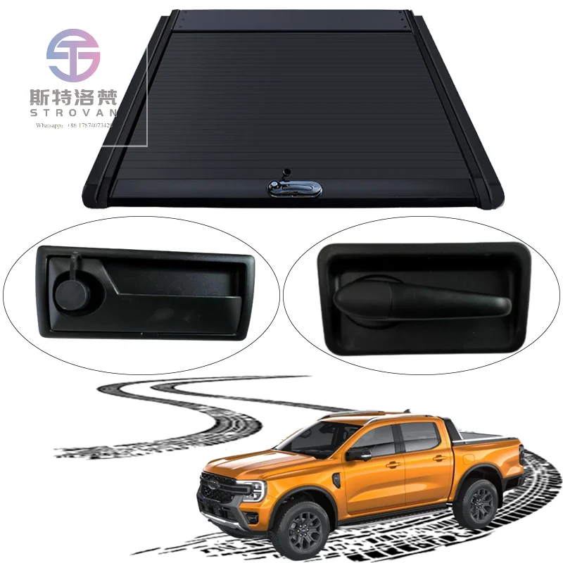 4x4 Barrel Cover Waterproof hard aluminum retractable pickup truck tonneau bed cover roller lid for FORD Ranger T9