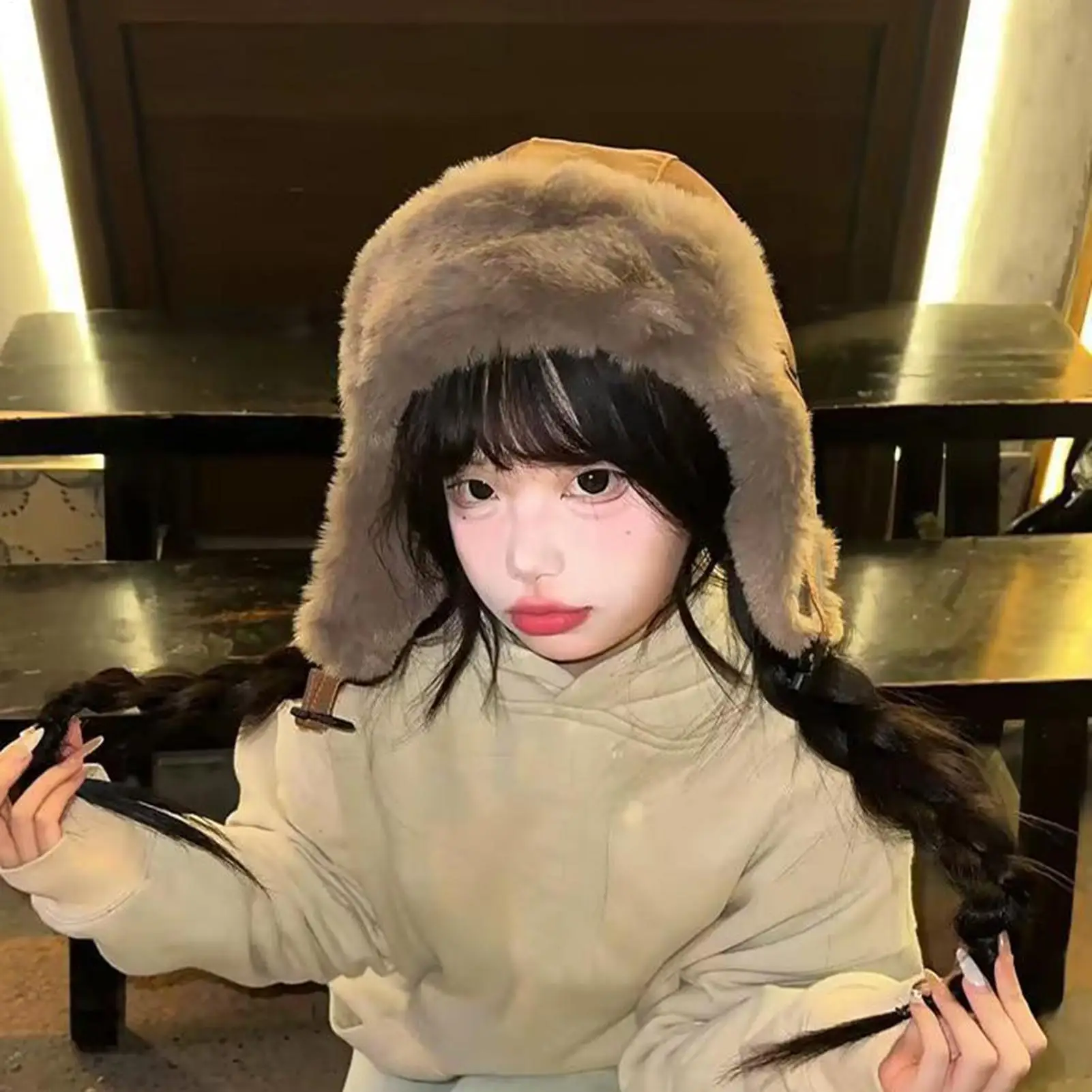 

Trapper Hat For Men Windproof Waterproof Thermal Warm Outdoor Ear Flap Trapper Hat Face Warmer For Male Female Outdoor Sports