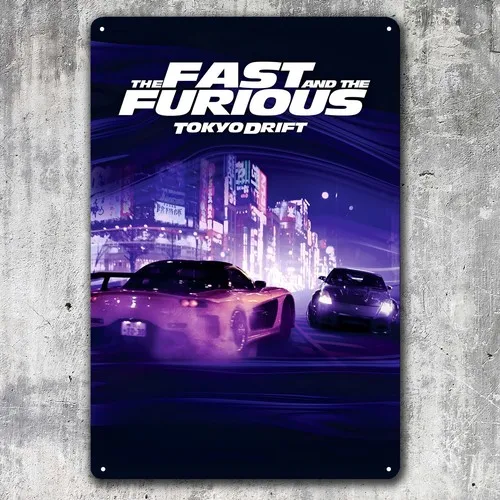 The Fast and Furious Tokyo Drift Movie Metal Poster -Tin Sign - 20x30cm  -aluminum