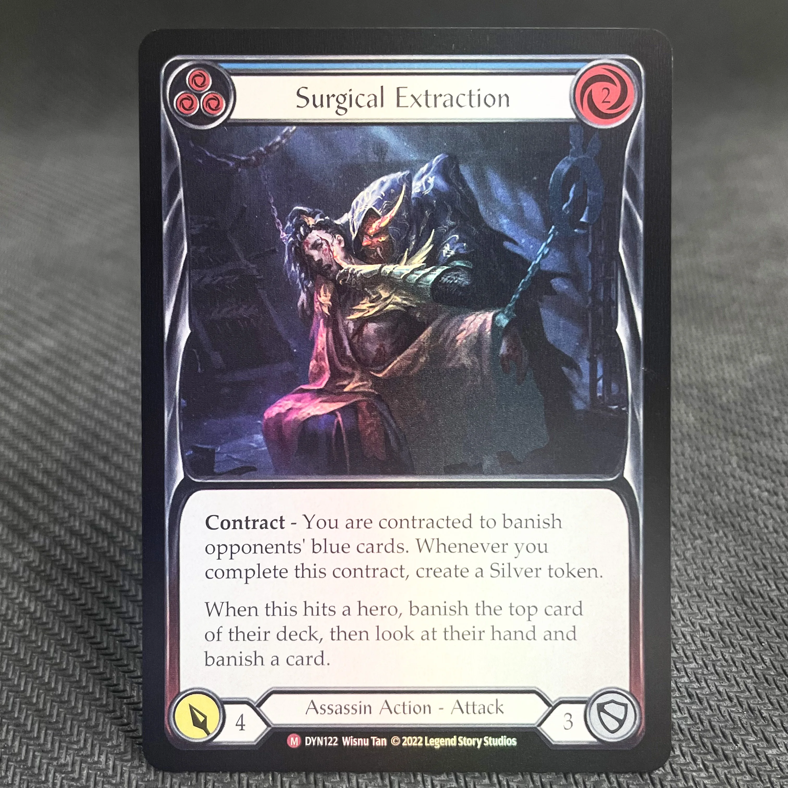 Tarjetas PROXY FOIL FAB Dyadic Carapace Scowling Flesh Bag para