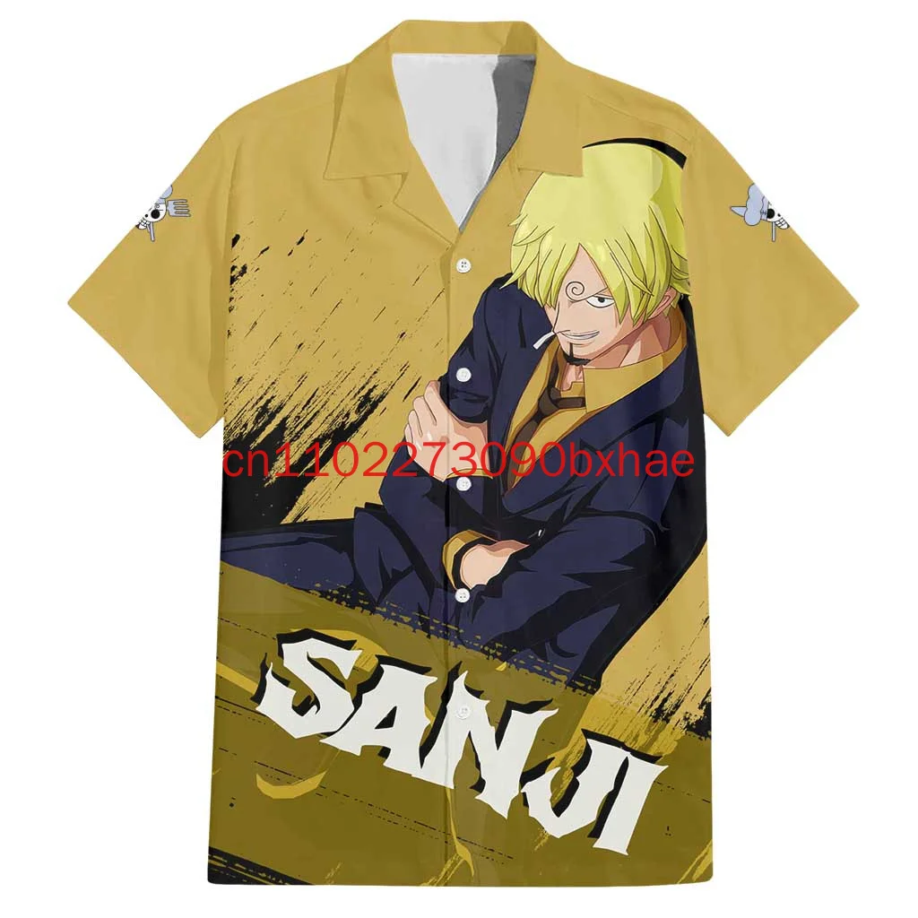 Новая летняя цельная гавайская рубашка Vinsmoke Sanji с 3D принтом японского аниме, мужская и женская детская гавайская рубашка