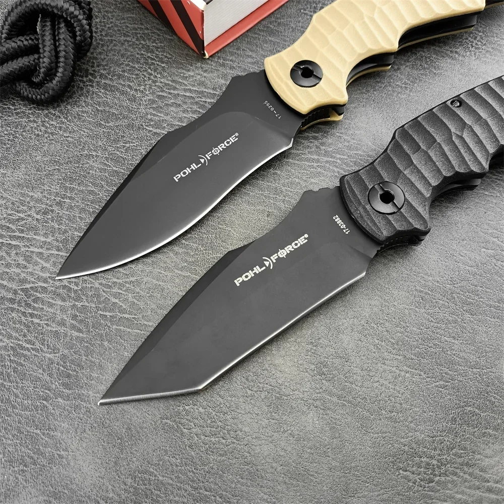 Excellent Pohl Force BD1 Utility Pocket Folding Knives D2 Blade G10 Handle Combat Tactical EDC Knives Outdoor Survival Tool