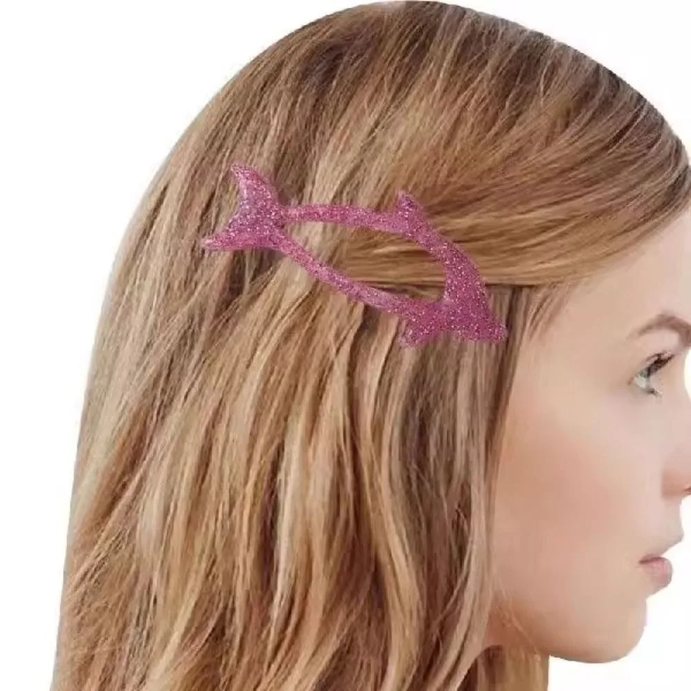 

Sweet Animals Sequin Dolphin Hair Clip Cute Y2k Children Hairpin Colorful Geometric Glitter Hairpin Girls
