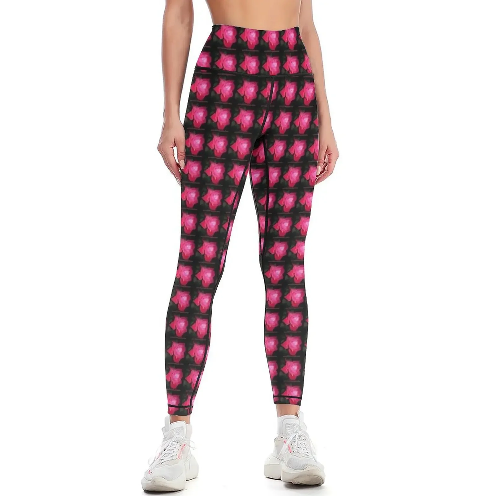 

Dark Knockout Rose Leggings Women's sports legging push up Pants sport push up tights for Womens Leggings