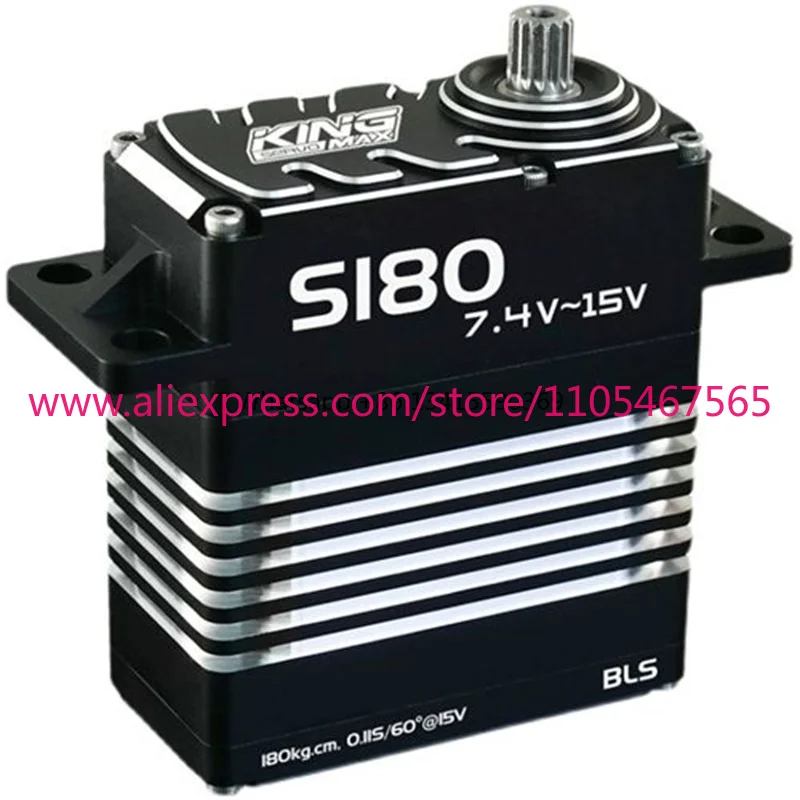 1PCS KINGMAX S180 370g 180kg Digital Steel Gears All Metal High Torque Waterproof Servo for RC Boat