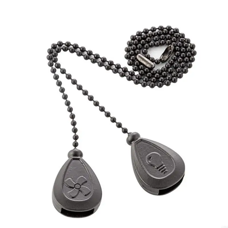  Decorative Ceiling Fan Pull Chain Set Metal Extenders Functional Ceiling Fan & Light Pull Chains Quick Install for Home