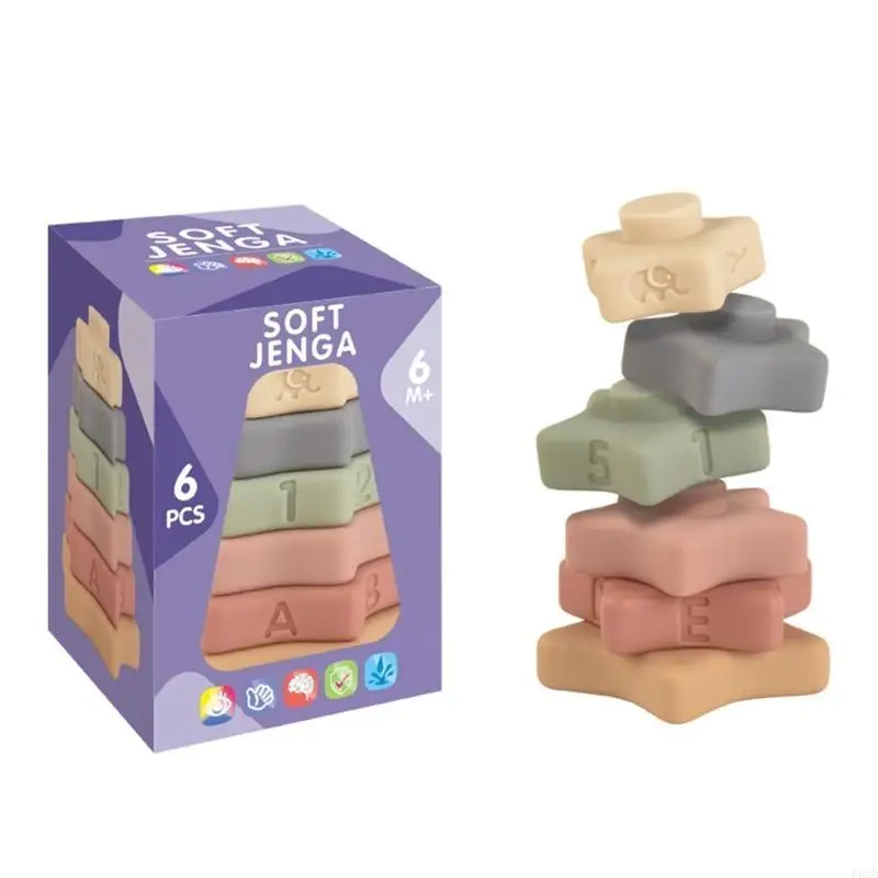 F62d Baby Soft Toy Stapeling Steckung Spielzeugbauch für Zeitbau Block Vorschule Acti