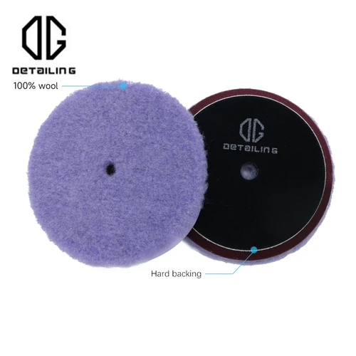 Imagen 2 del producto Almohadilla de pulido de fieltro de lana de 3 ""/5""/6 "", amortiguador de rueda de lana, almohadillas de pulido para el cuidado de la pintura automática para pulidor de coche, elimina arañazos