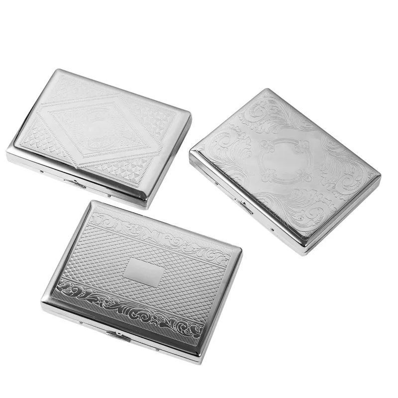 High Capacity Metal Hard Cigarette Case for 100's SizeWomen's Hand Rolled Cigarette Shell Cigarillo Box