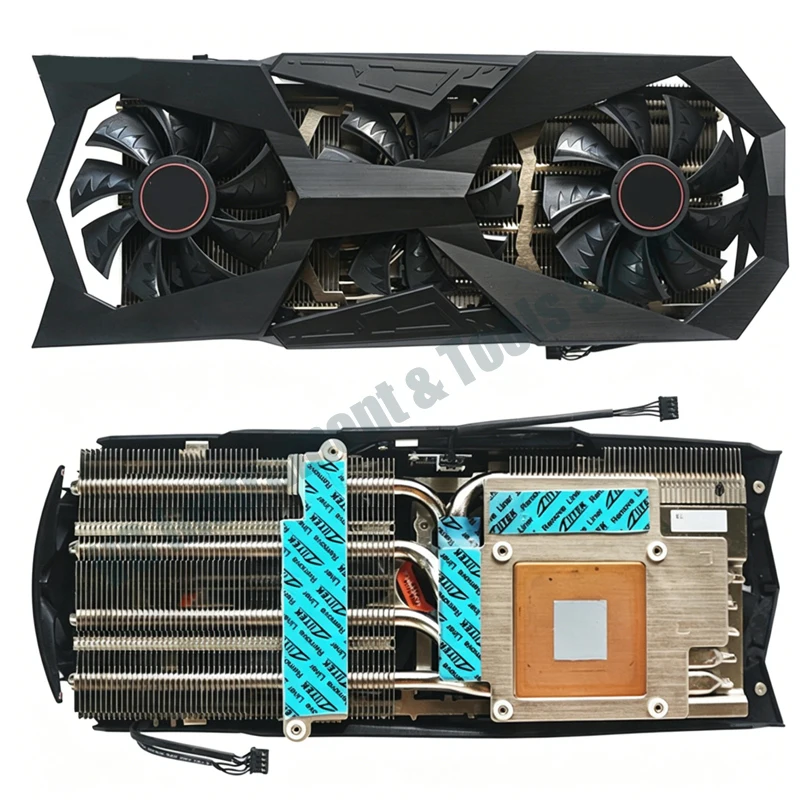 Совершенно новый кулер для видеокарты Colorful iGame GTX1060 Vulcan X OC, 5 тепловых трубок, 4-контактный PWM-контроль температуры
