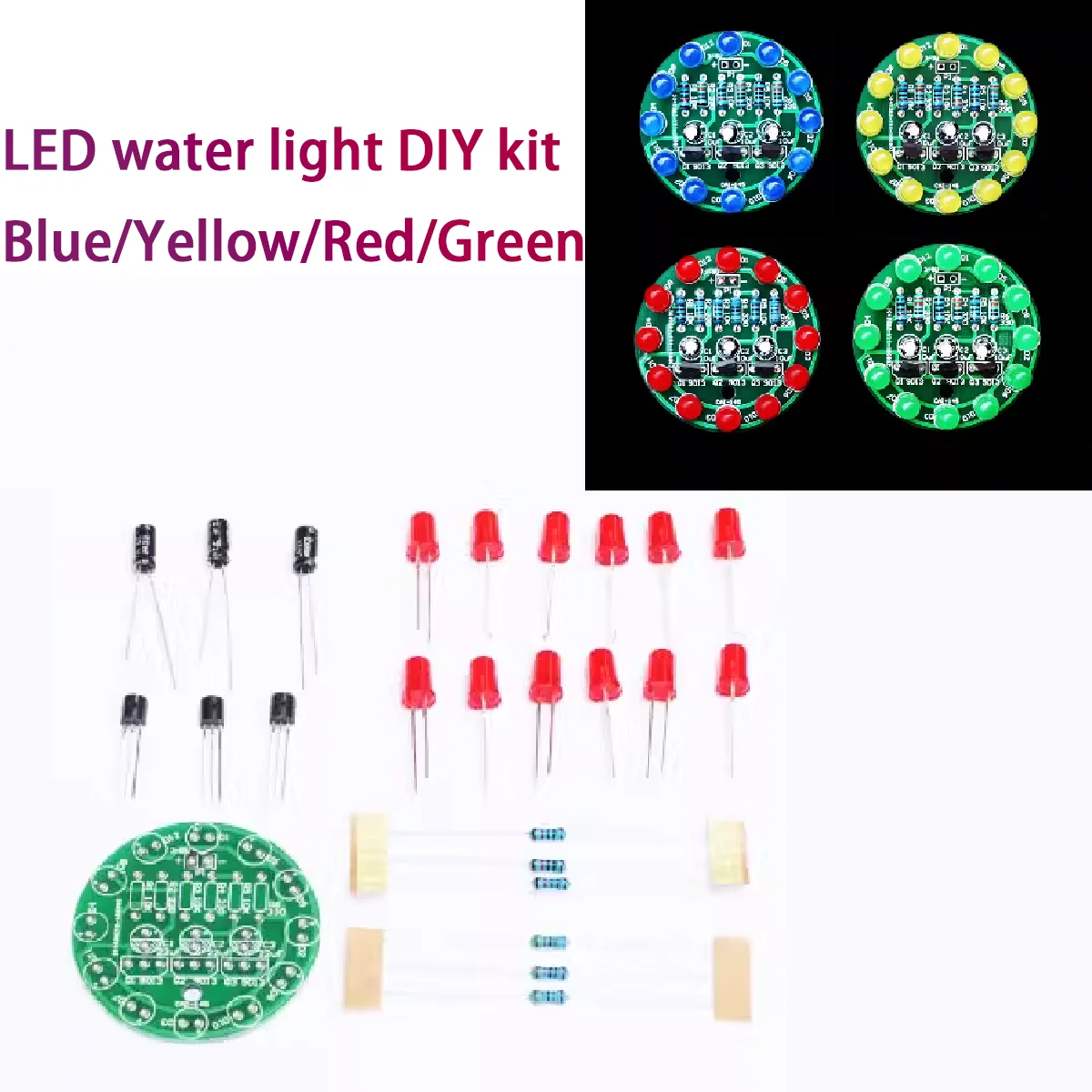 10 Stuks Led Waterlamp Productiekit Triode Lopende Paardenlamp Diy Vaardigheid Training Solderen Oefenonderdelen Diy Elektronische Kit Set