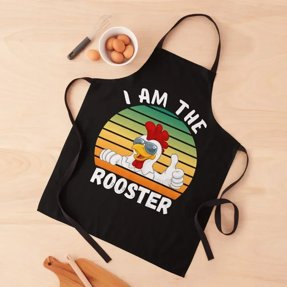 I Am The Rooster Apron professional hairdressing Things For Kitchen kitchen jacket woman cookings for women Apron