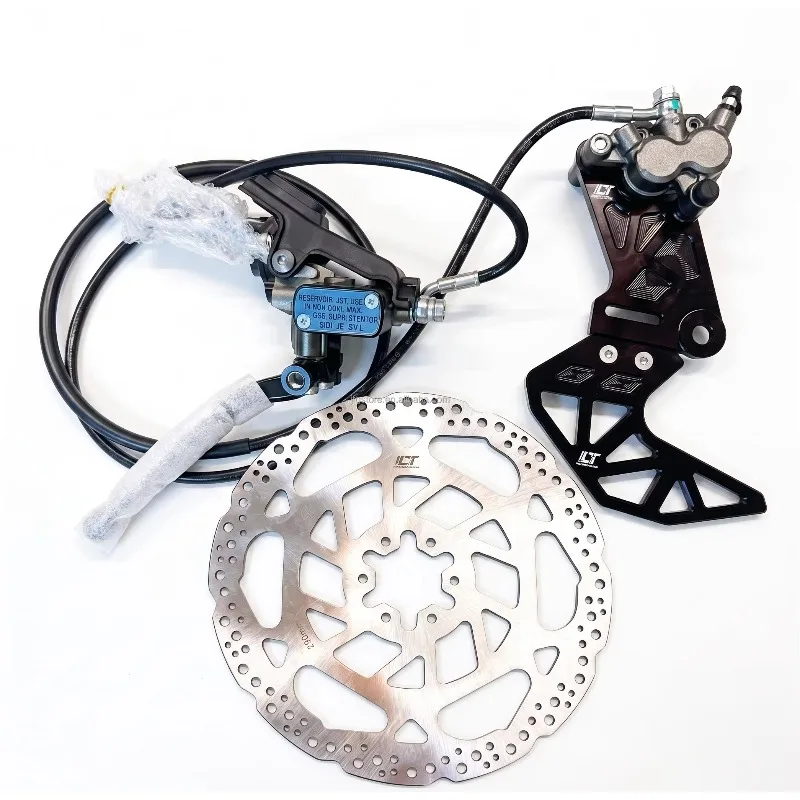 Rear Brake System Modification Kit 6061 Aluminum Bracket & 2Cr13 Brake Disc Aftermarket Parts for Electric Dirt Bike